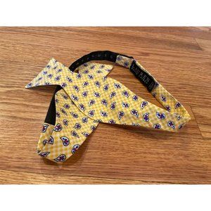 Lauren Ralph Lauren 100% silk Bow Tie Yellow Paisley